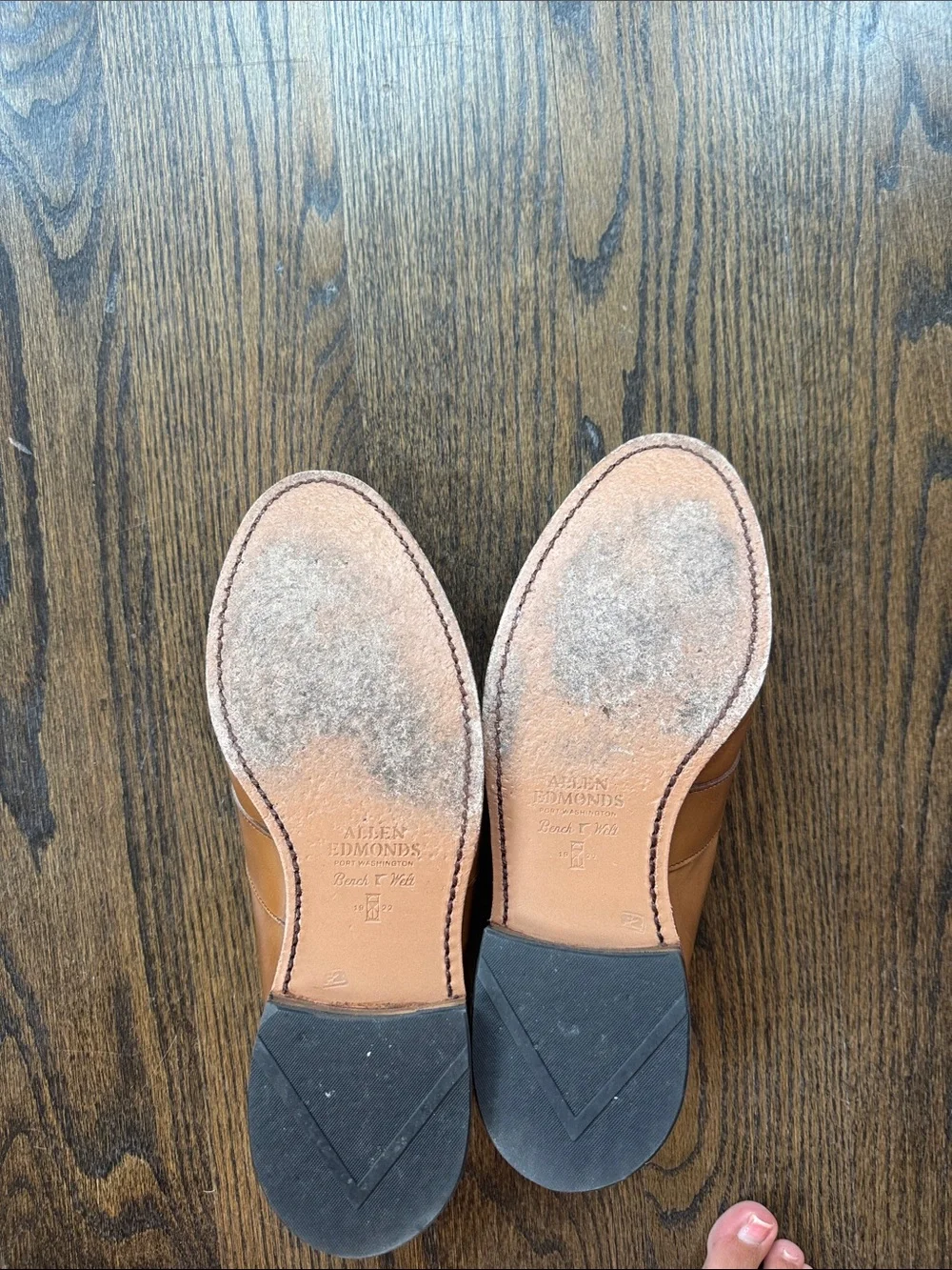 Allen Edmonds Cognac Leather Penny Loafers